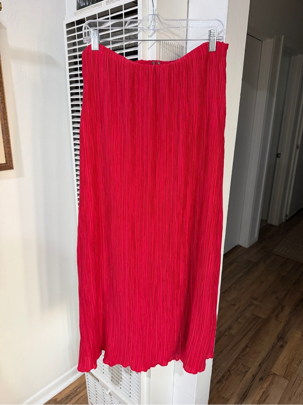 EUC Anthropologie Red Pleated Midi Skirt - Women's Skirt